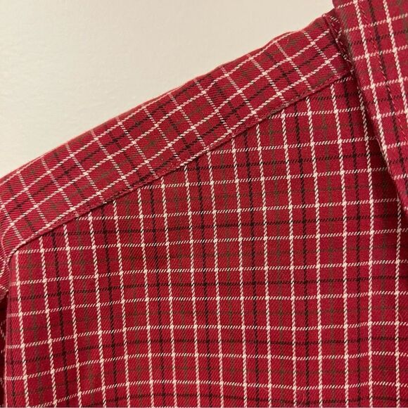 Eddie Bauer rust plaid button down shirt Sz XL - Picture 2 of 6